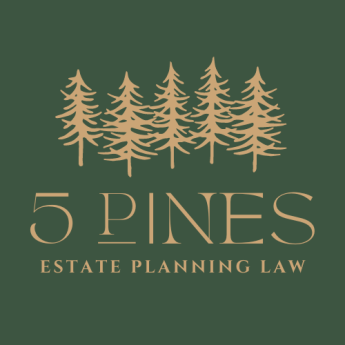 5 Pines Law logo isle of pines vintage gold 500x500